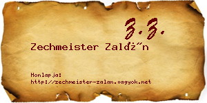 Zechmeister Zalán névjegykártya